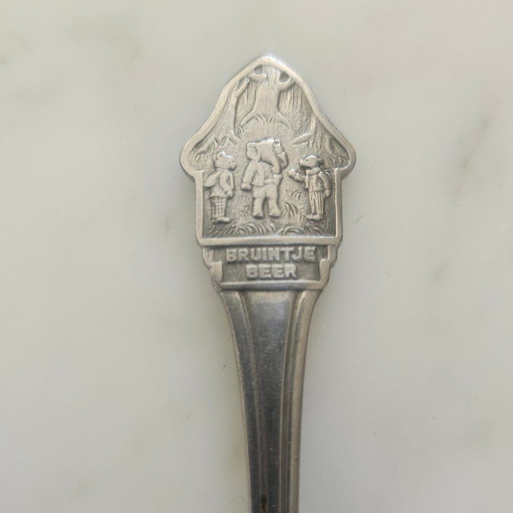 Vintage sola Bruintje Beer Lepel theelepel Kinderbestek, Antiek en Kunst, Antiek | Bestek, Ophalen of Verzenden