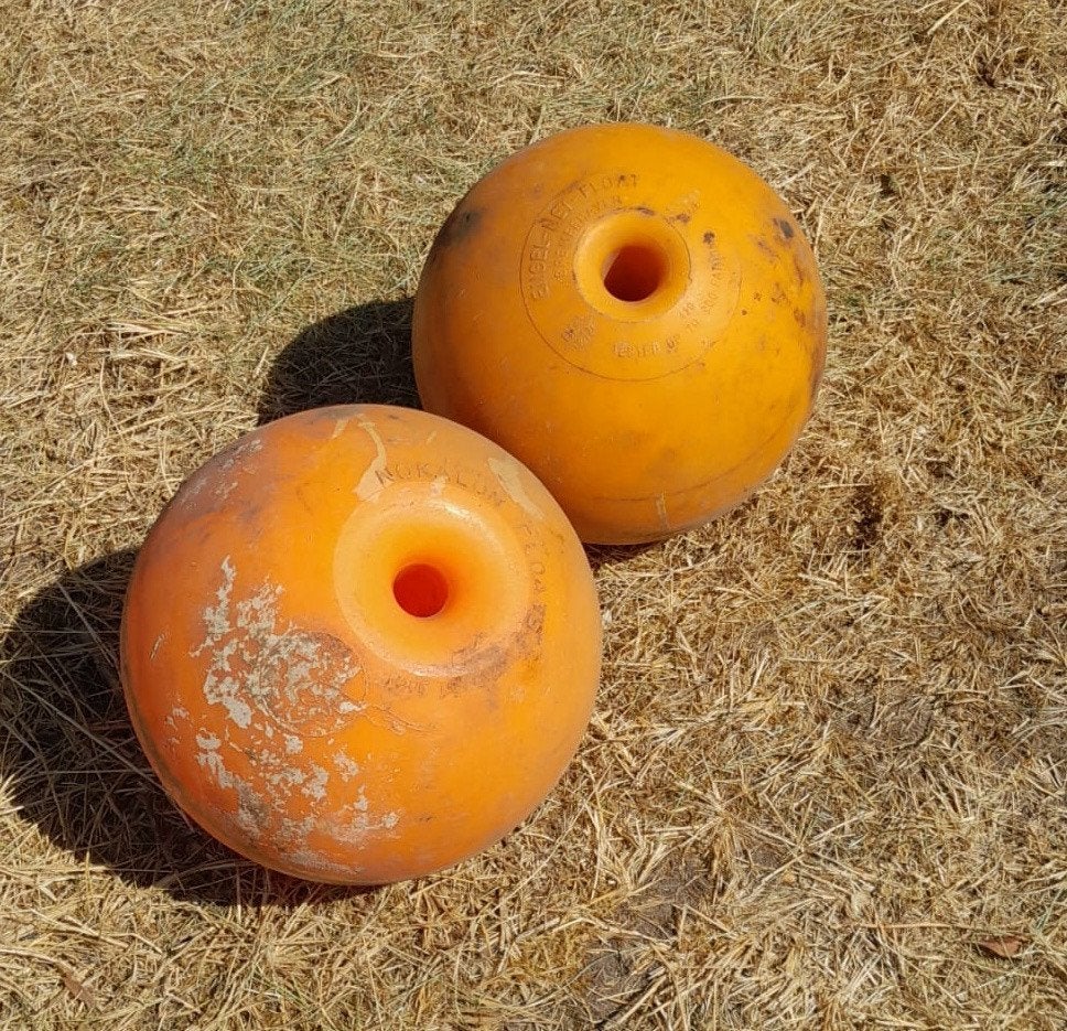 Oude vintage Nokalon drijvers, boeien, Ophalen of Verzenden, Gebruikt
