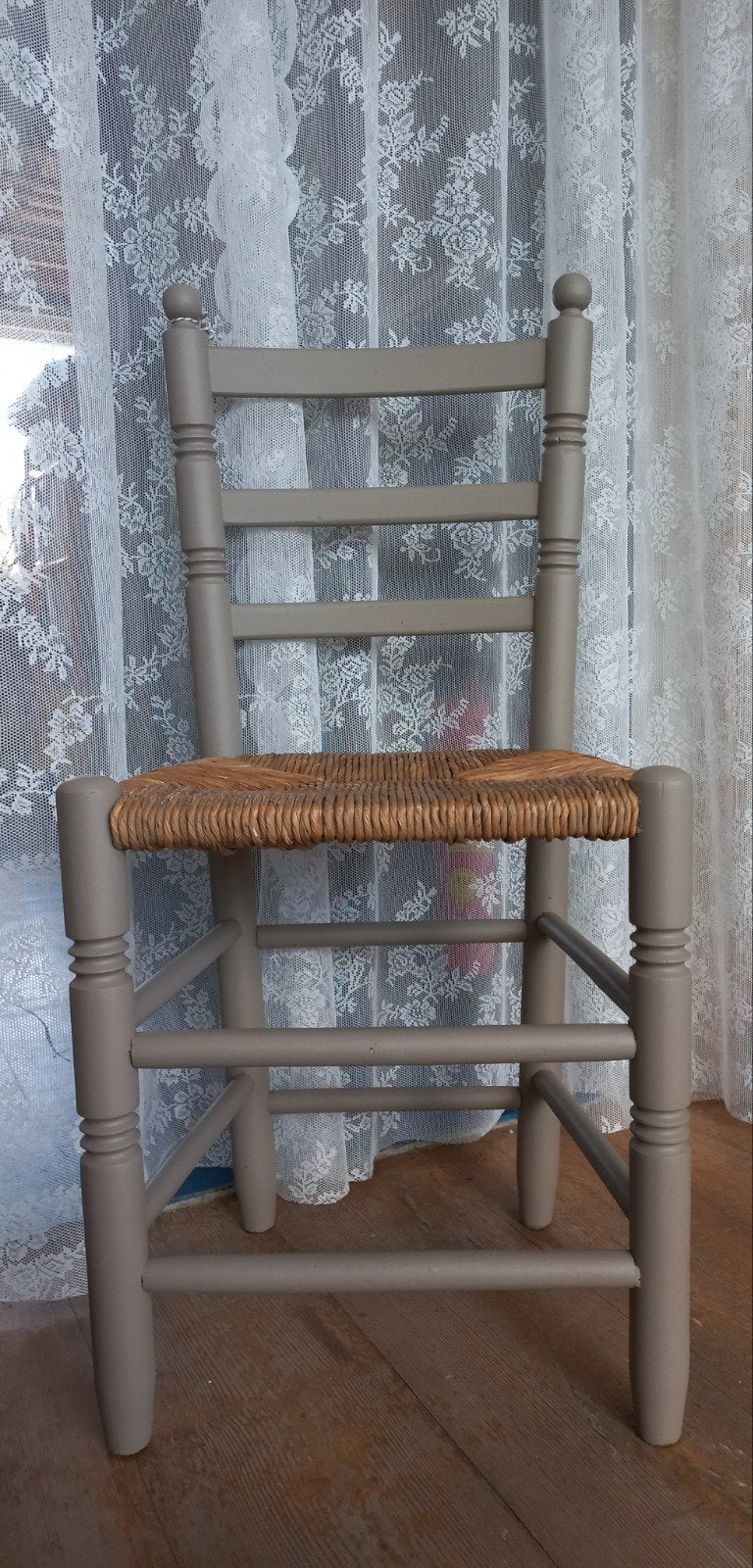 Boeren stoeltje met biezen zitting, Antiek en Kunst, Antiek | Meubels | Stoelen en Banken, Ophalen of Verzenden