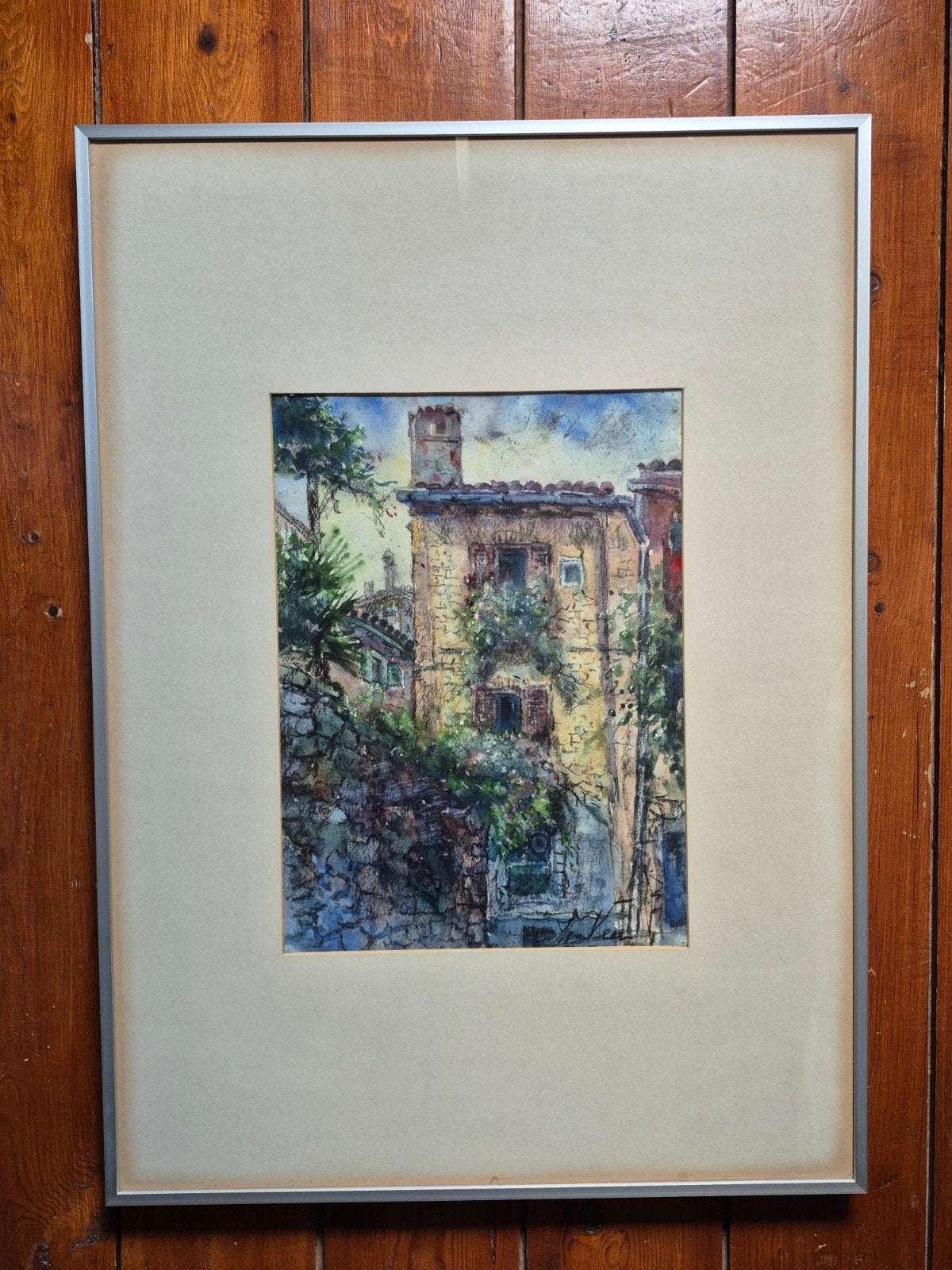 Aquarel  Joegoslavië gemaakt door Jan v.d. Veer, Antiek en Kunst, Ophalen