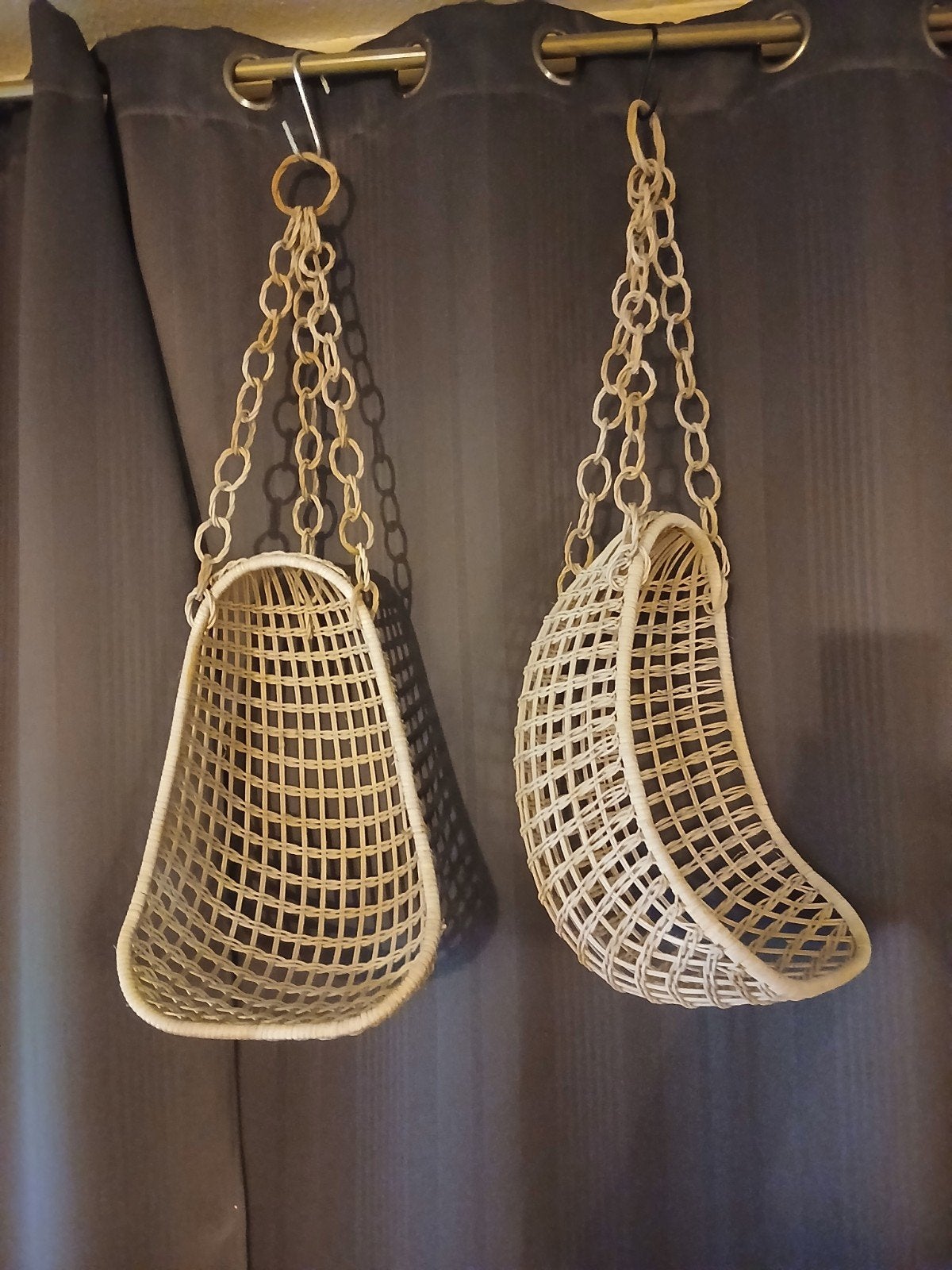 Rotan mini hangstoel of plantenhanger, Ophalen of Verzenden, Nieuw, Poppenhuis
