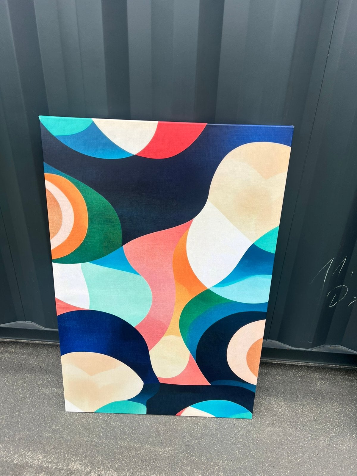 Canvas xl kleurrijk €15,- afhaal, Antiek en Kunst, Kunst | Schilderijen | Abstract, Ophalen