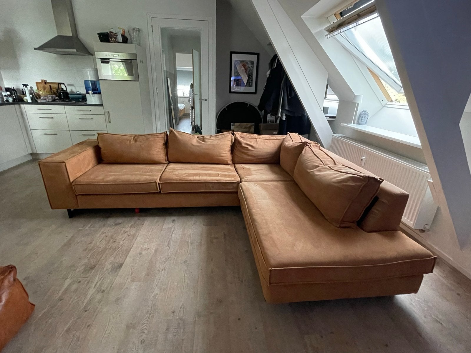 Gratis Hoekbank - Direct Ophalen in Sneek, Huis en Inrichting, Ophalen, Gebruikt, Hoekbank, 75 tot 100 cm