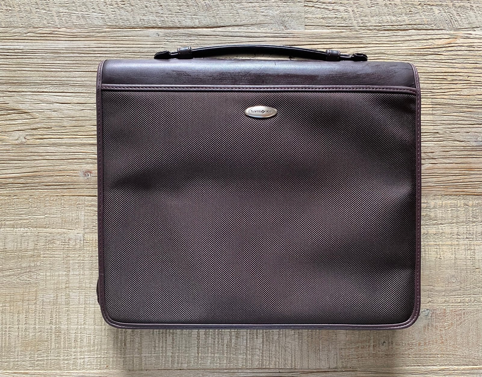 Samsonite donkerbruine aktetas / portfolio, Bruin, 15 inch, Aktetas, Ophalen of Verzenden