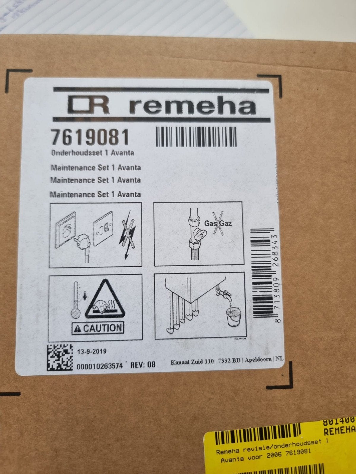 Remeha Avanta Onderhoudsset 1 - Nieuw in doos, Ophalen, Minder dan 30 cm, Overige typen, Nieuw