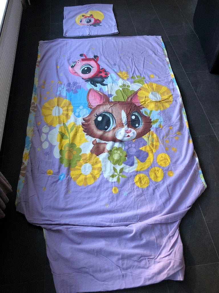 Flanellen dekbedovertrek Littlest pet shop 140 X 200, Inclusief kussenslopen, Eenpersoons, Overige materialen, Ophalen of Verzenden