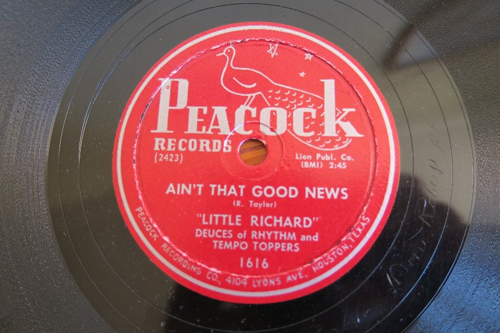 Little Richard Ain't That Good News 78rpm 78 toeren rock-ola, Gebruikt, 10 inch, Ophalen of Verzenden, R&B