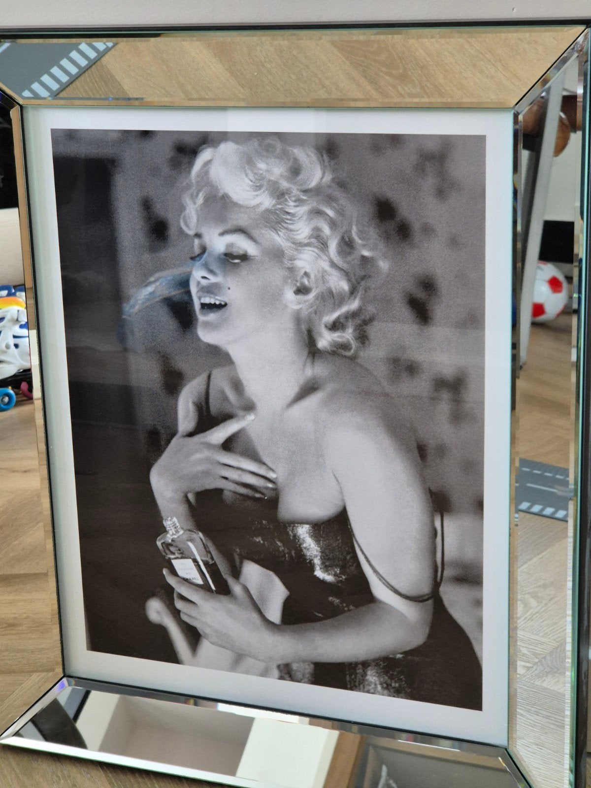 Marilyn Monroe Schilderij met Spiegelrand, Antiek en Kunst, Ophalen of Verzenden