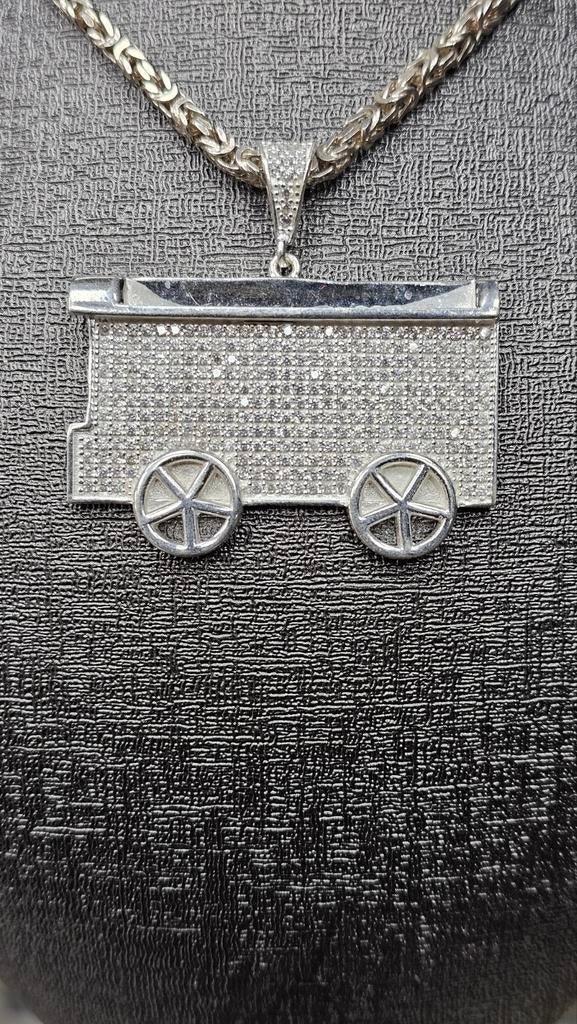 925 Zilveren Reizigers Wagen Hanger, Ophalen of Verzenden, Nieuw, Zilver, Zilver