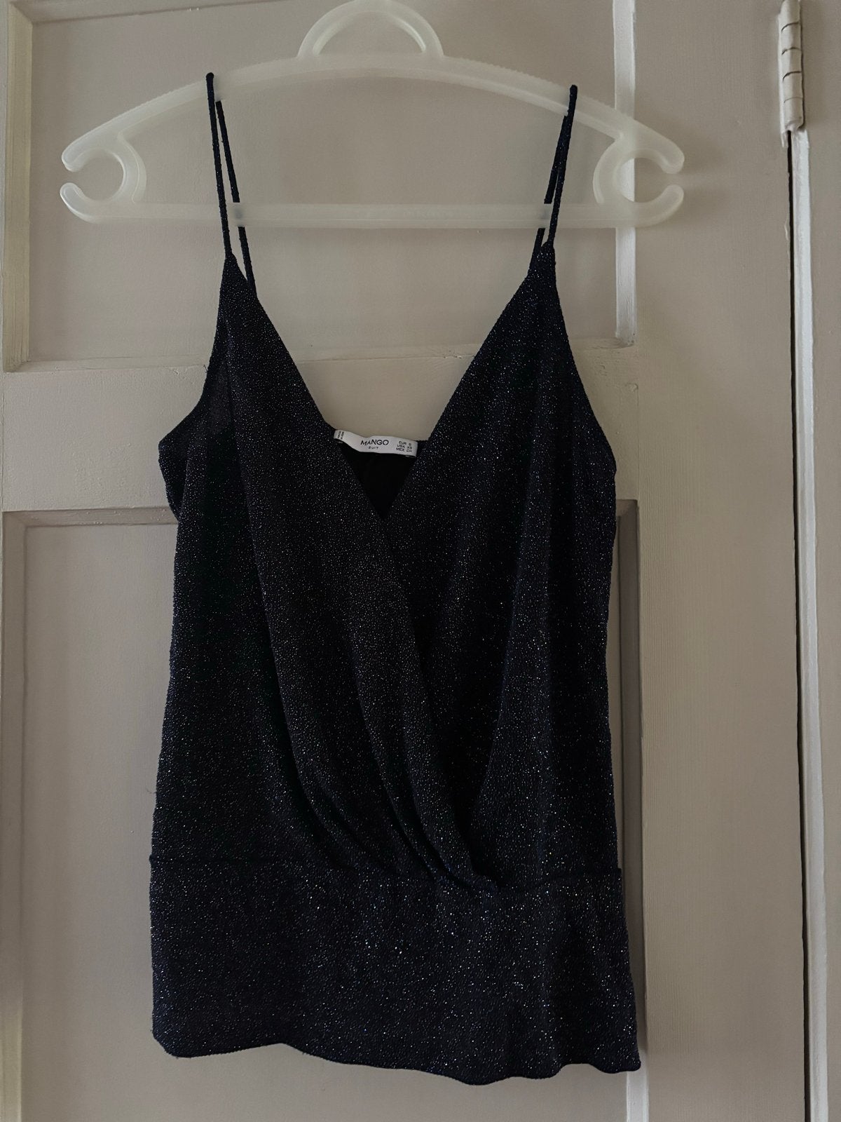 Mango glitter top zwart maat S, Kleding | Dames, Ophalen of Verzenden, Maat 36 (S), Zwart, Zonder mouw