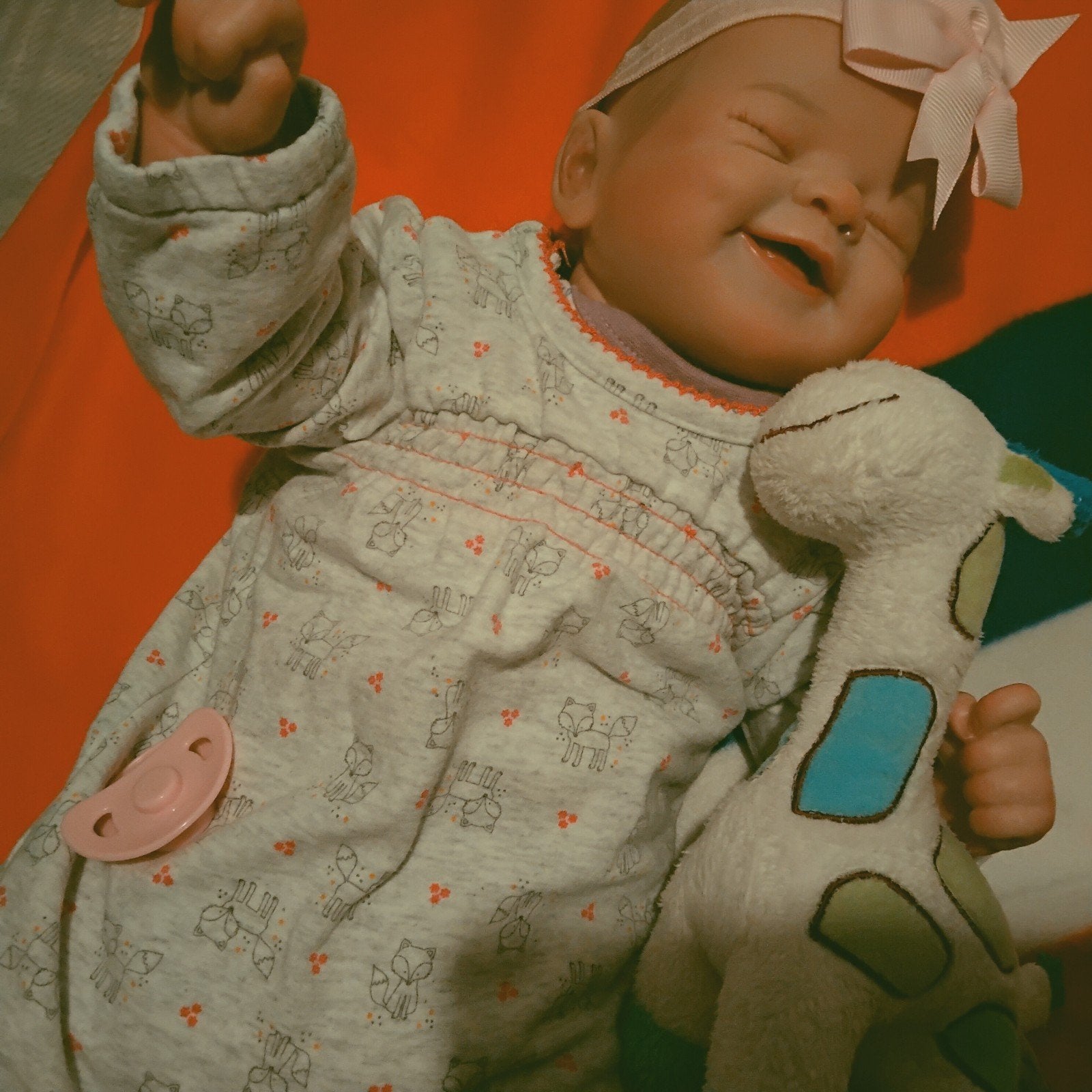 reborn, een lachen de slapertje, Verzamelen, Ophalen of Verzenden, Zo goed als nieuw, Babypop, Levensecht of Reborn
