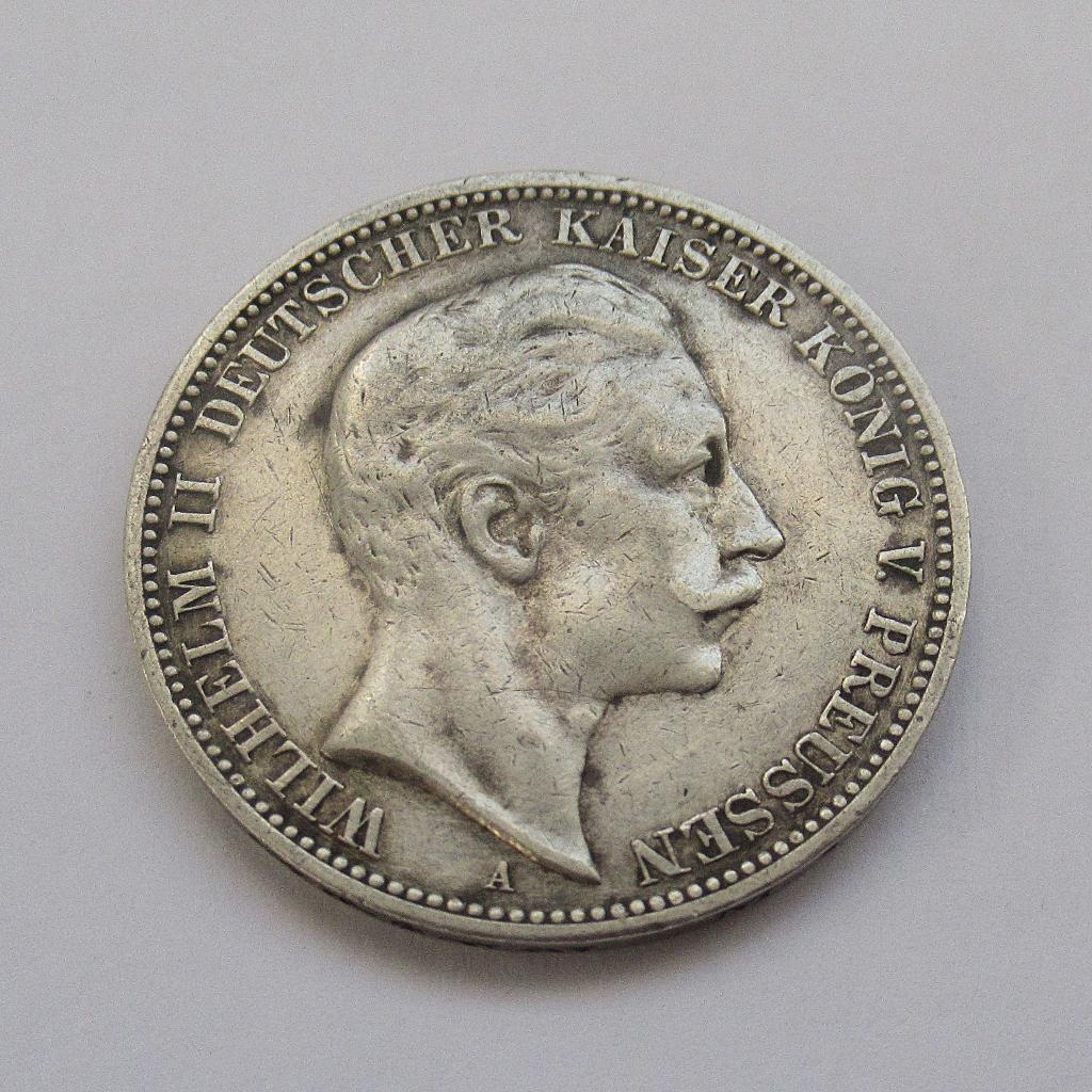 Prussia, 3 mark, 1911, Verzenden, Duitsland, Zilver