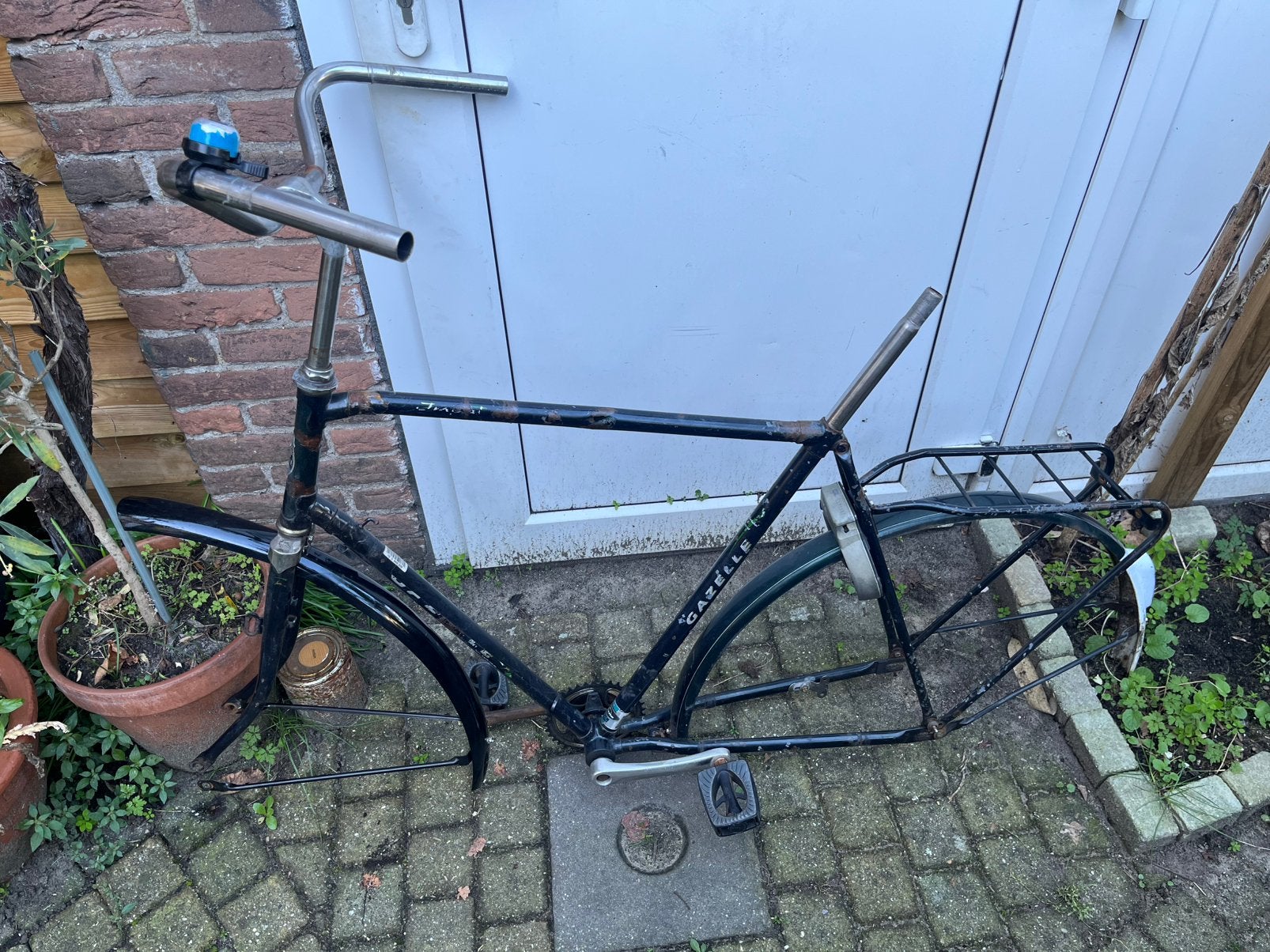 Gazelle 28” spatborden trapas stuur voorvork baggagedeager, Ophalen, Gebruikt, Overige typen, Staal