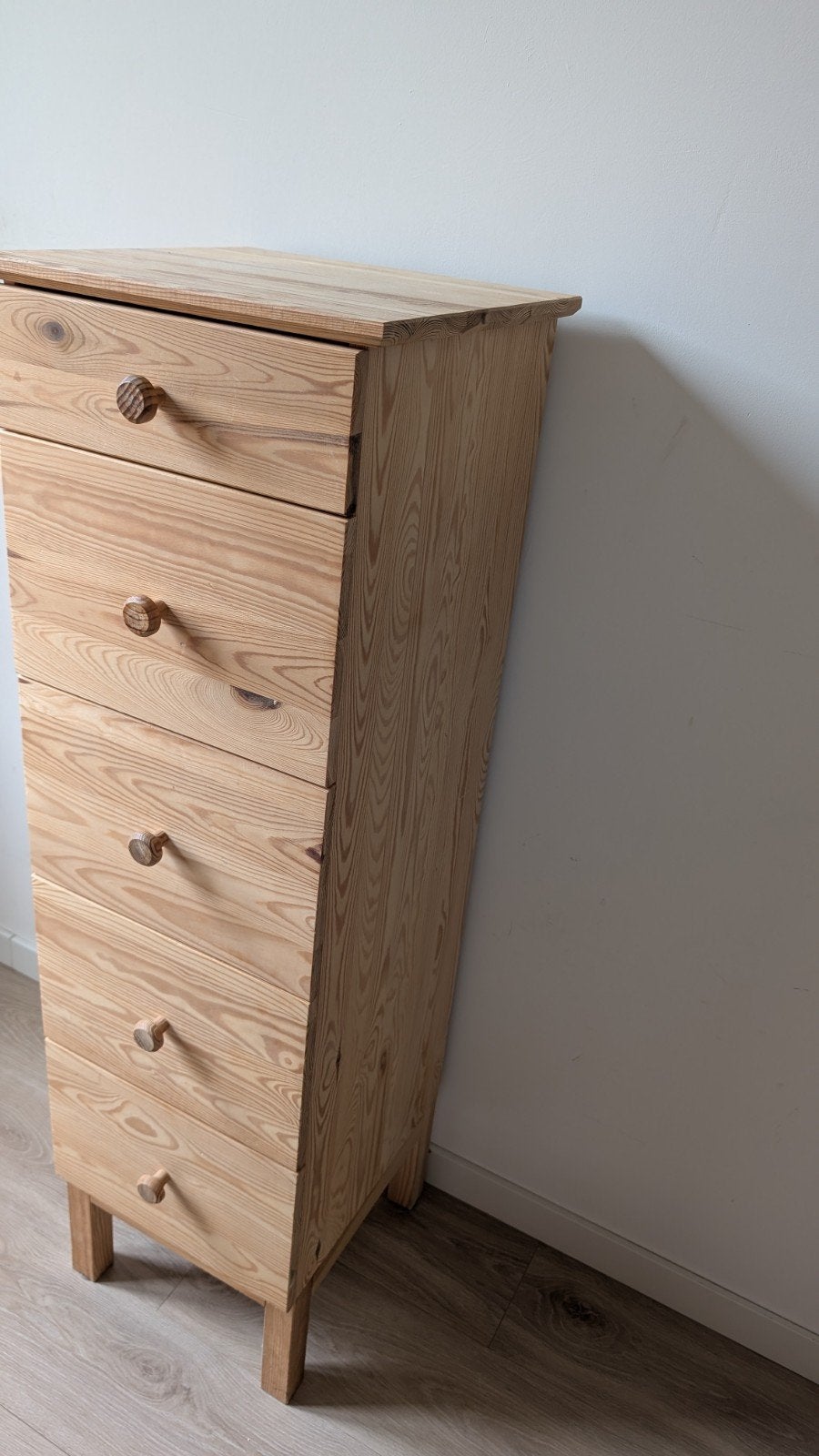 Ikea houten ladekast met 5 laden - grenenhout, Ophalen, Minder dan 50 cm, Gebruikt, 5 laden of meer