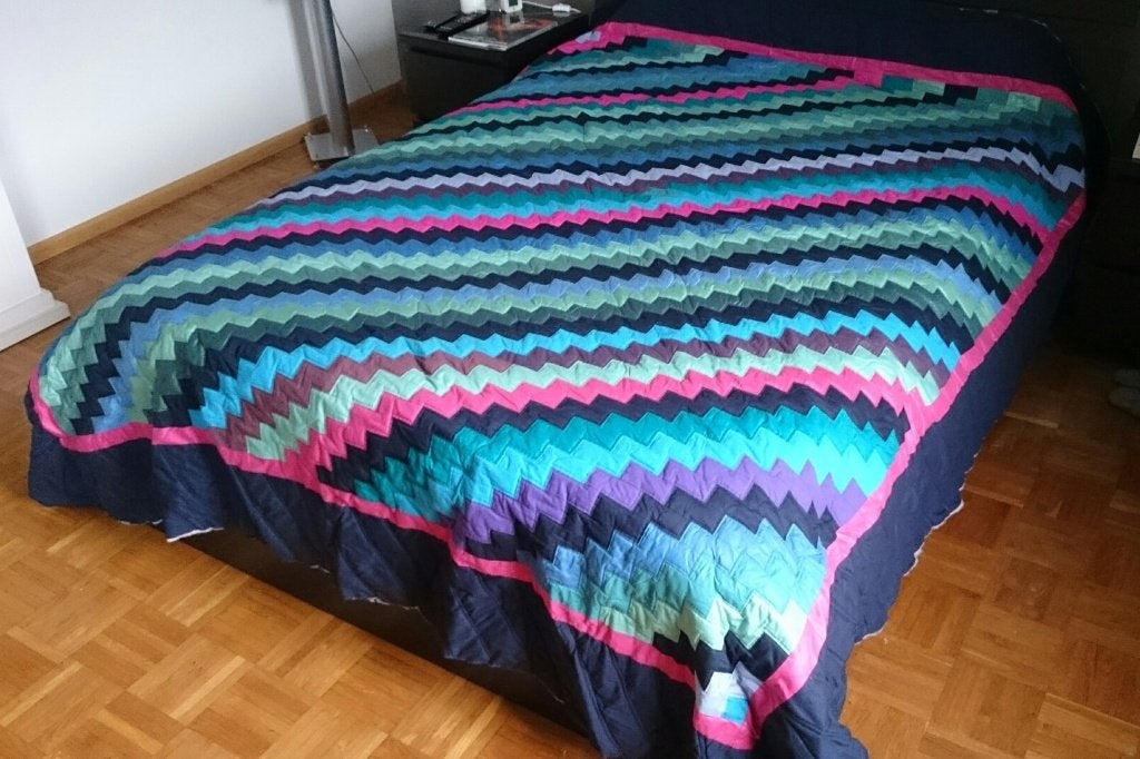 Mooi Patchwork Kleed Sierkleed handgemaakt 220x260cm, Woondeken, 260 cm, Nieuw, 220 cm