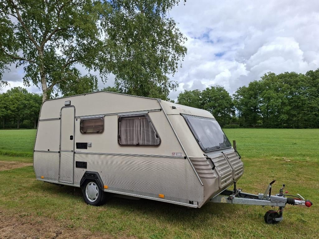 Caravan Kip Greyline 42 TTZ 1989 Vakantieklaar kek Kipje!, Caravans en Kamperen, Overige typen, Kip, Treinzit, 750 - 1000 kg