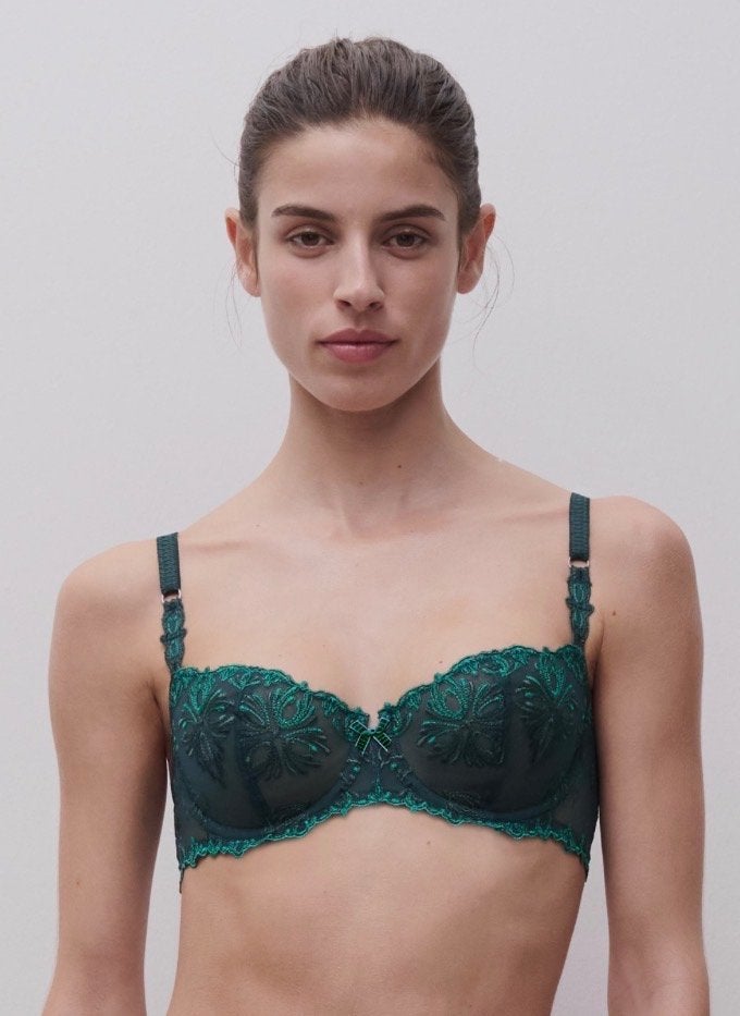 Chantelle BH 70B - Groen met borduursel, Ophalen of Verzenden, Groen, BH