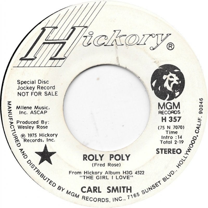 Carl Smith - Roly Poly (Single), 7 inch, Ophalen of Verzenden, Zo goed als nieuw, Limited edition