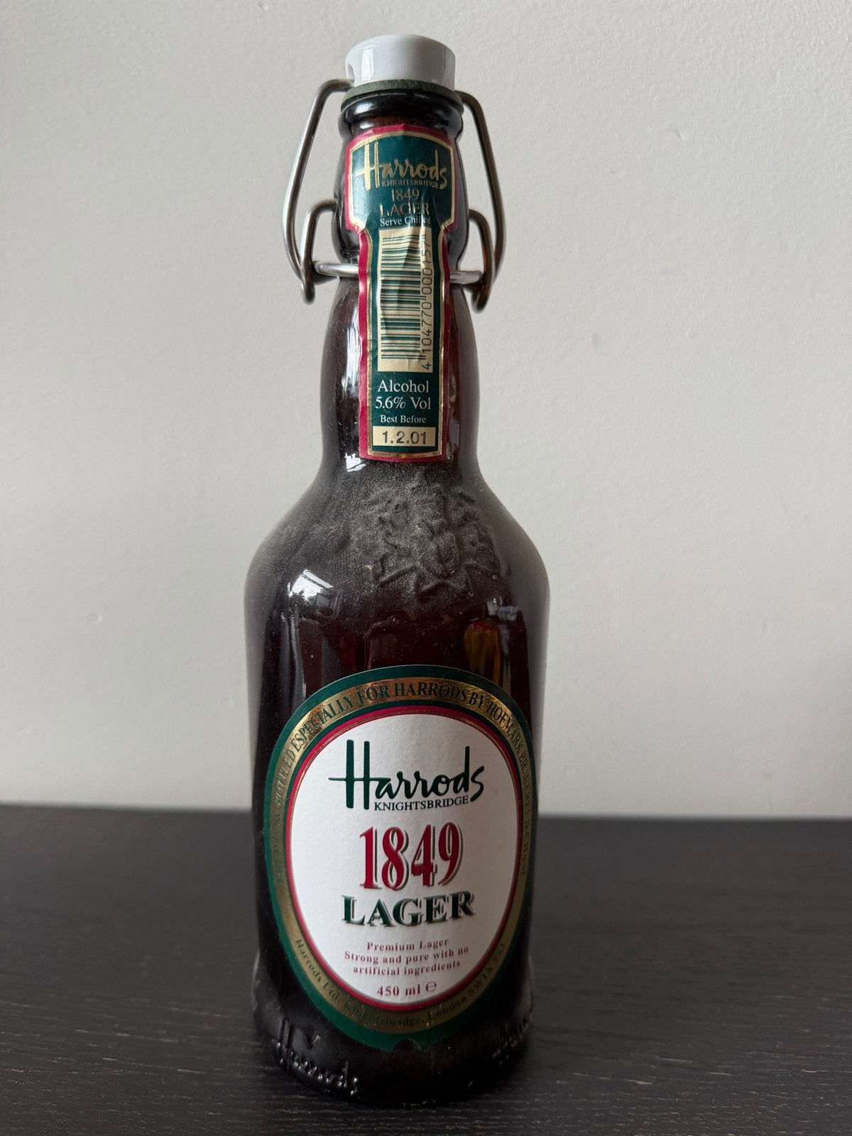 Harrods Knightsbridge 1849 Lager Fles 450ml, Verzamelen, Ophalen of Verzenden, Gebruikt