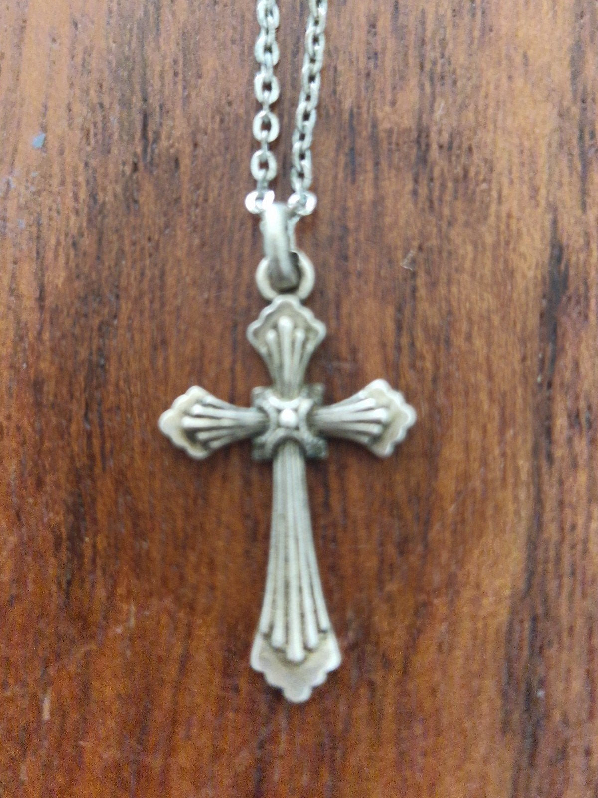 Zilveren 835 Kruis Ketting, Met hanger, Gebruikt, Ophalen of Verzenden, Zilver