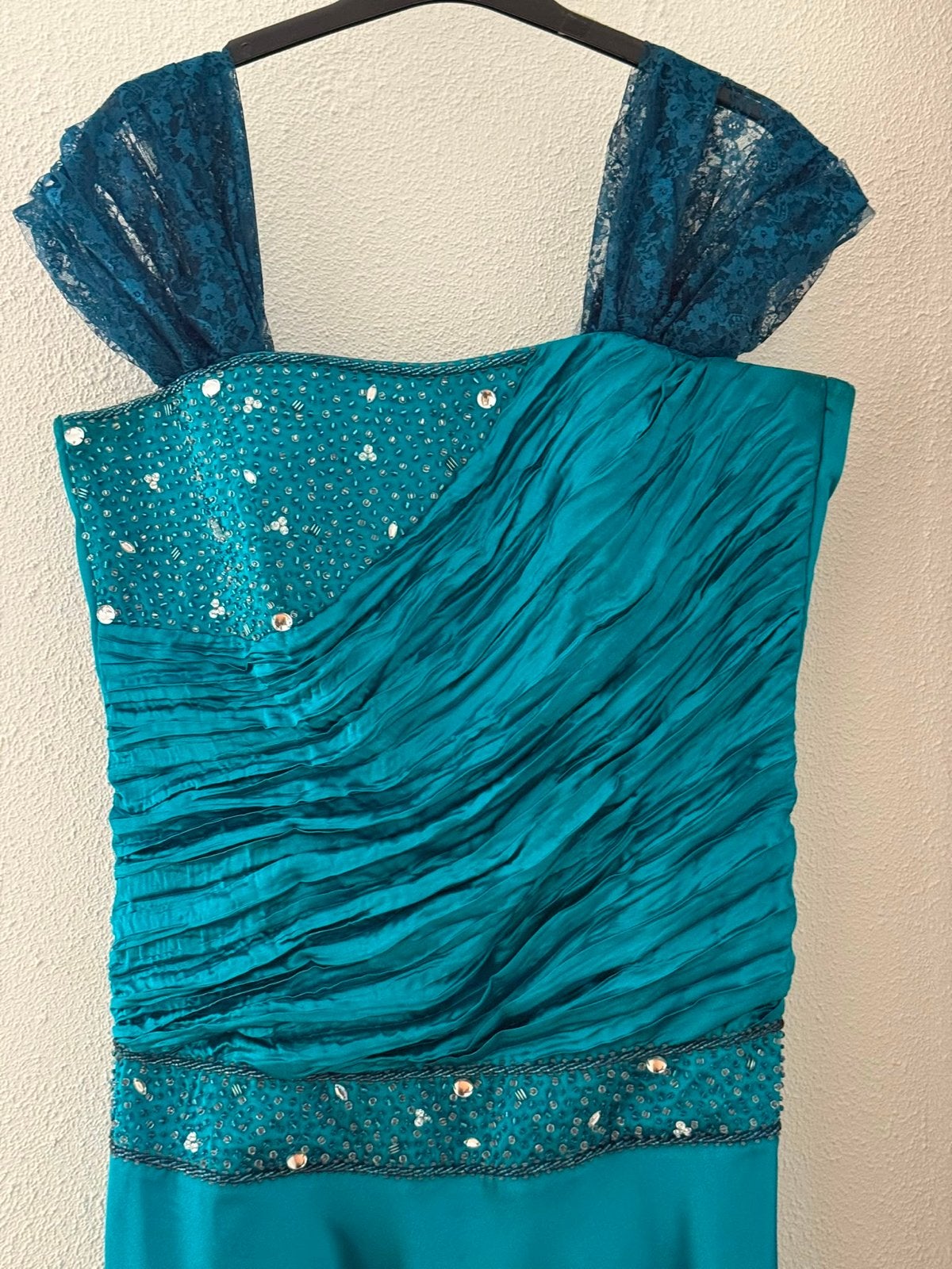 Turquoise Galajurk / Avondjurk / Feestjurk 44-46, Galajurk, Blauw, Maat 46/48 (XL) of groter, Ophalen of Verzenden