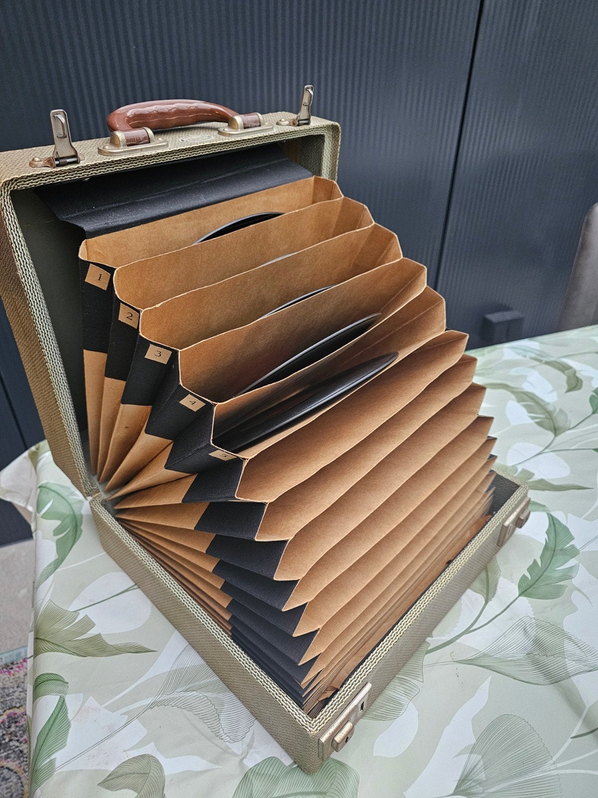 Vintage Triumph LP Koffer - Ideaal voor Vinylplaten, Ophalen of Verzenden, Gebruikt