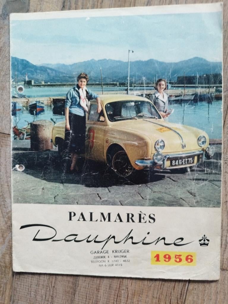 Renault Dauphine Palmarès folder 1956 Frans, Boeken, Gelezen, Renault, Ophalen of Verzenden, Renault