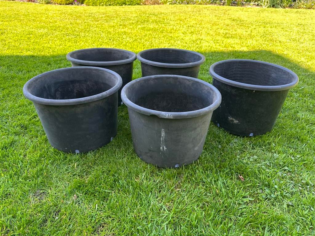Containers grote plantenpotten rond 20 L diam 26xH37.7 cm 5x, Kunststof, Minder dan 30 cm, Rond, Ophalen of Verzenden