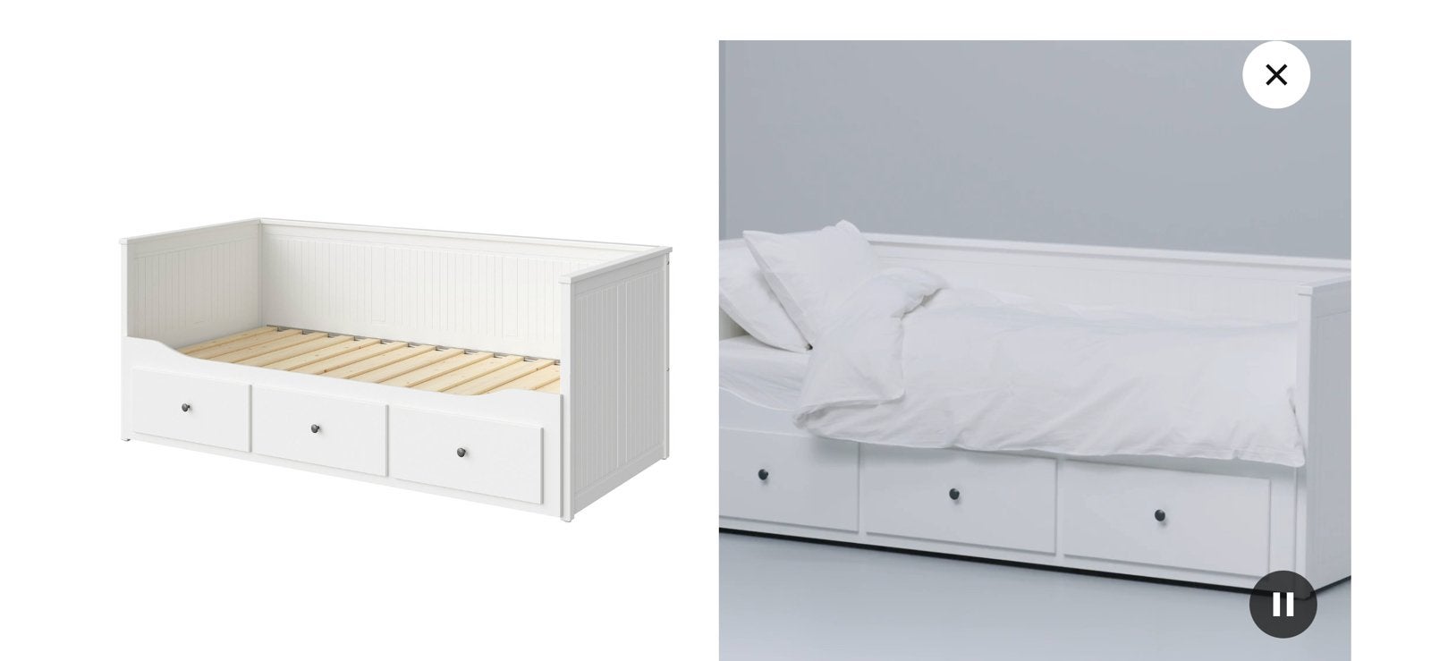 Hemmes bedbank Ikea, Kinderen en Baby's, Ophalen, Zo goed als nieuw, 180 cm of meer, 70 tot 85 cm