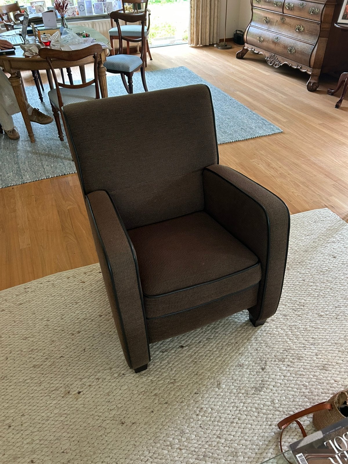 Stoffen fauteuil van goede kwaliteit, Ophalen, Zo goed als nieuw, 75 tot 100 cm, 50 tot 75 cm