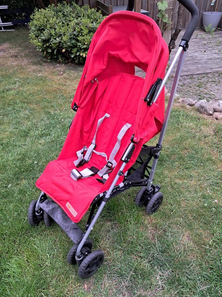 Rode Koelstra buggy met zonnekap, Ophalen, Gebruikt, Koelstra, Verstelbare rugleuning
