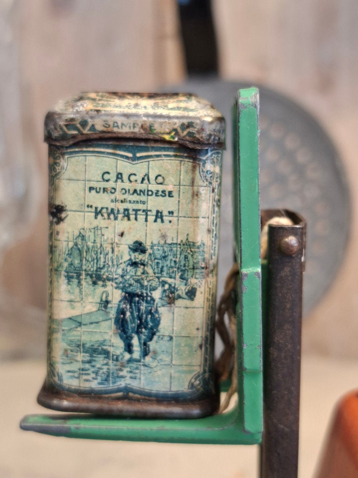 Vintage Kwatta Cacao monsterBlikje - Nederlands Erfgoed, Ophalen of Verzenden, Gebruikt, Overige