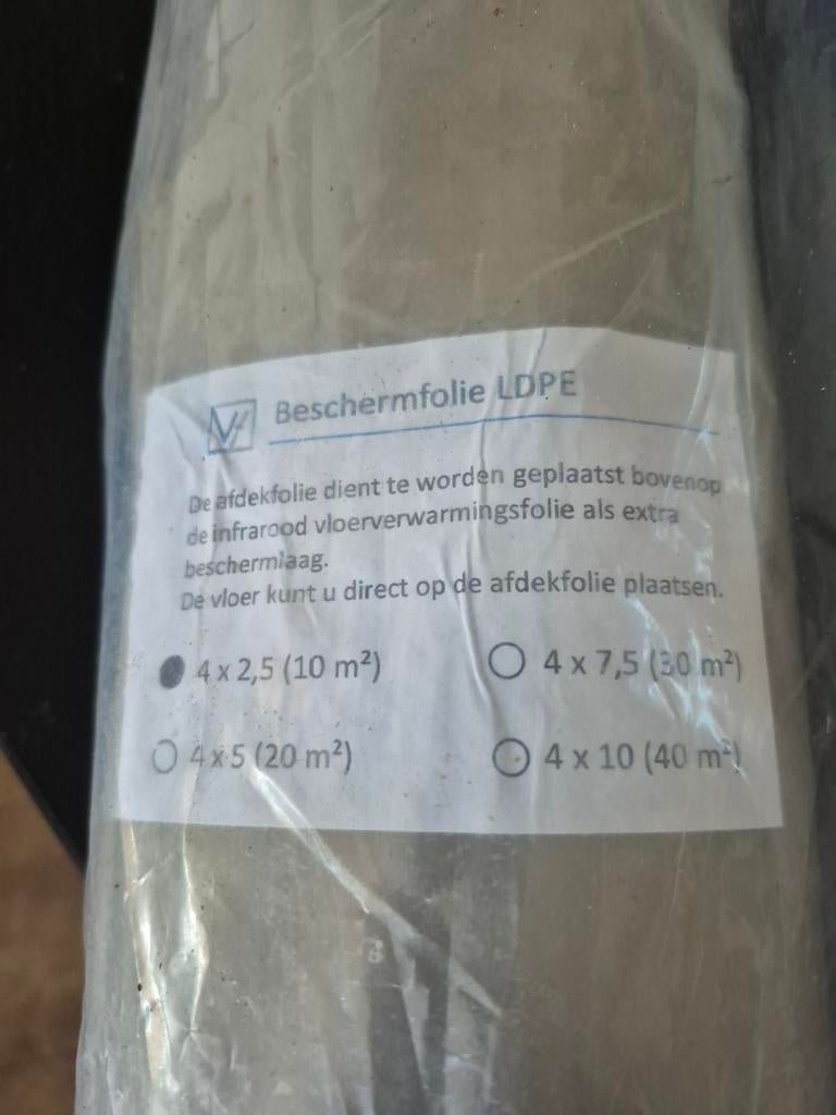 Beschermfolie voor infrarood vloerverwarming, Ophalen, Overige typen, Nieuw, 150 cm of meer