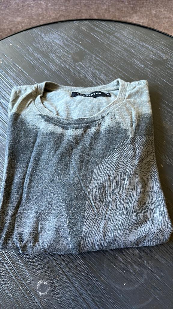 Rockerbox T-shirt Maat L - Groen/Grijs, Kleding | Heren, T-shirts, Gedragen, Maat 52/54 (L), Groen, Ophalen of Verzenden