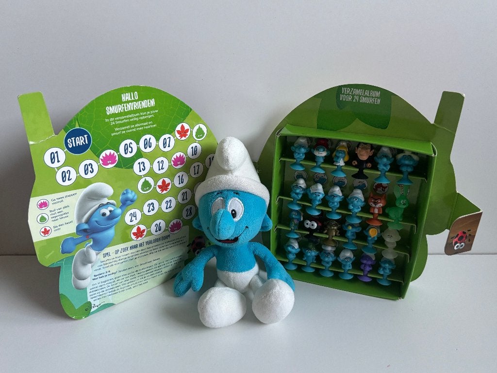 Smurfen verzameling - + Plus - Knuffel Peyo, Ophalen of Verzenden, Zo goed als nieuw, Verschillende Smurfen, Poppetje, Figuurtje of Knuffel