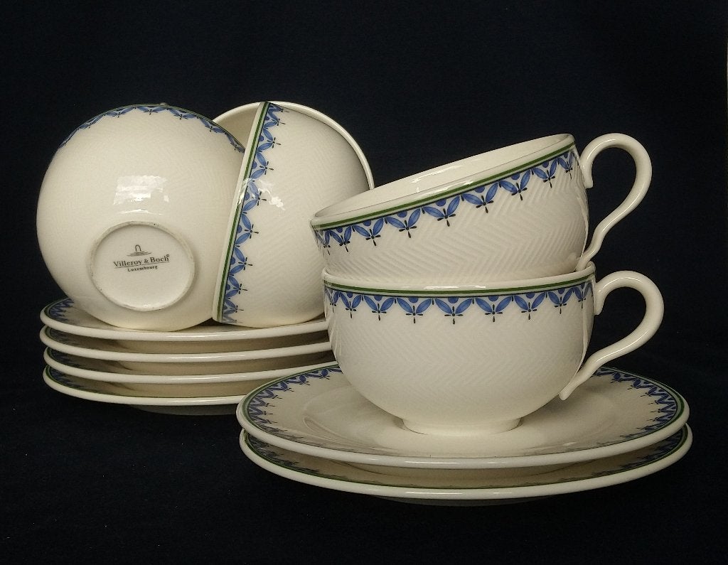 Villeroy & Boch Casa Look - 6 theekopjes en schotels, Huis en Inrichting, Keuken | Servies, Ophalen of Verzenden, Zo goed als nieuw