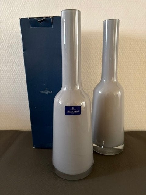 Vaas Villeroy & Boch Nek Vase 32 cm pure stone per stuk, Huis en Inrichting, Ophalen of Verzenden, Nieuw, Glas