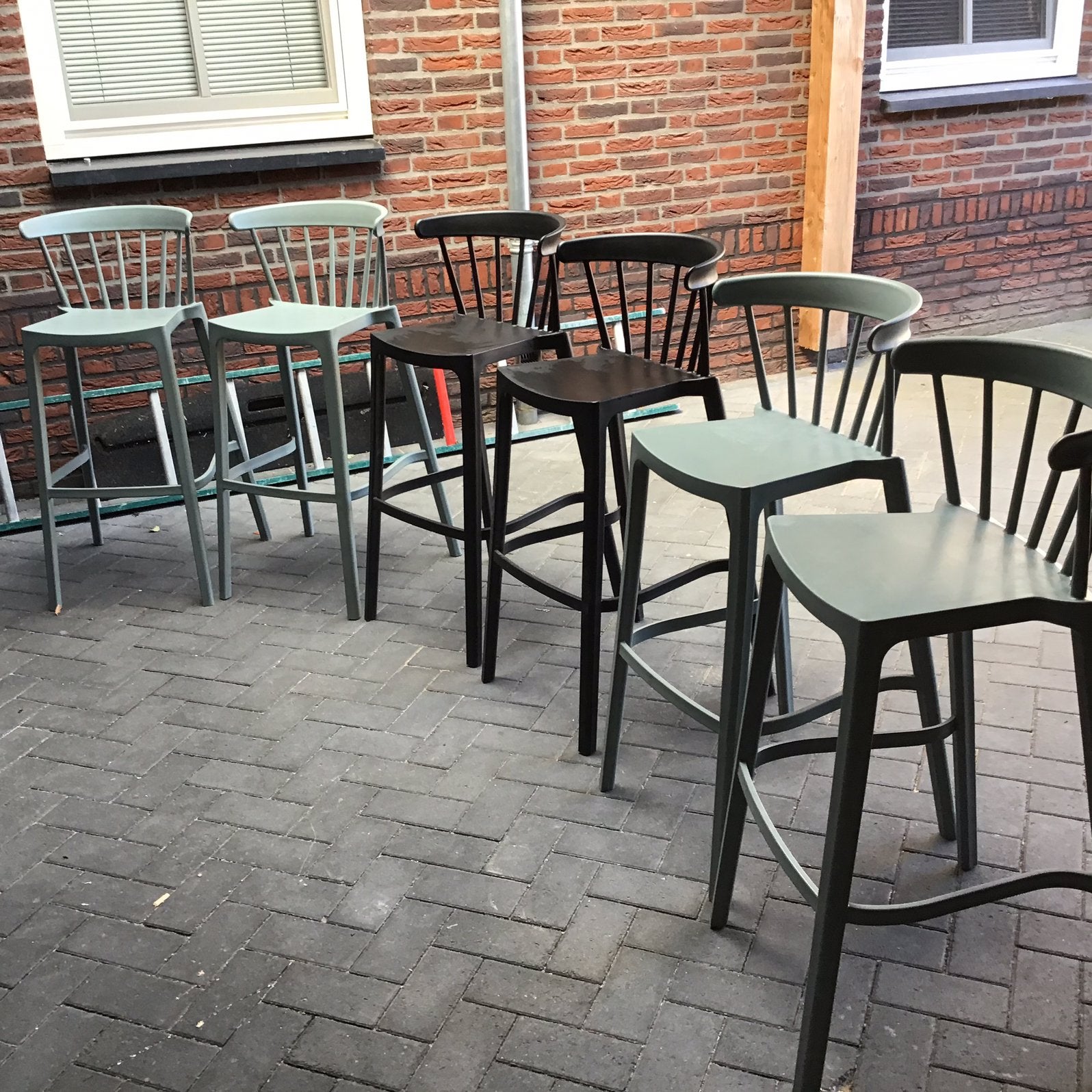Barkrukken, Huis en Inrichting, Ophalen, Kunststof, 5 krukken of meer, Met voetsteun