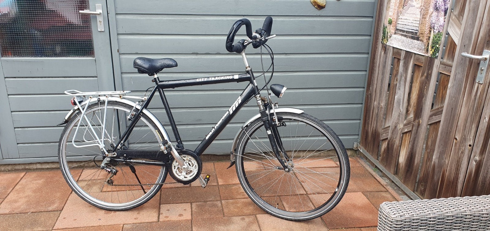 Stevige City Tracking Herenfiets - 28 inch, 8 versn., Fietsen en Brommers, Gebruikt, Velgrem, Versnellingen, 53 tot 57 cm