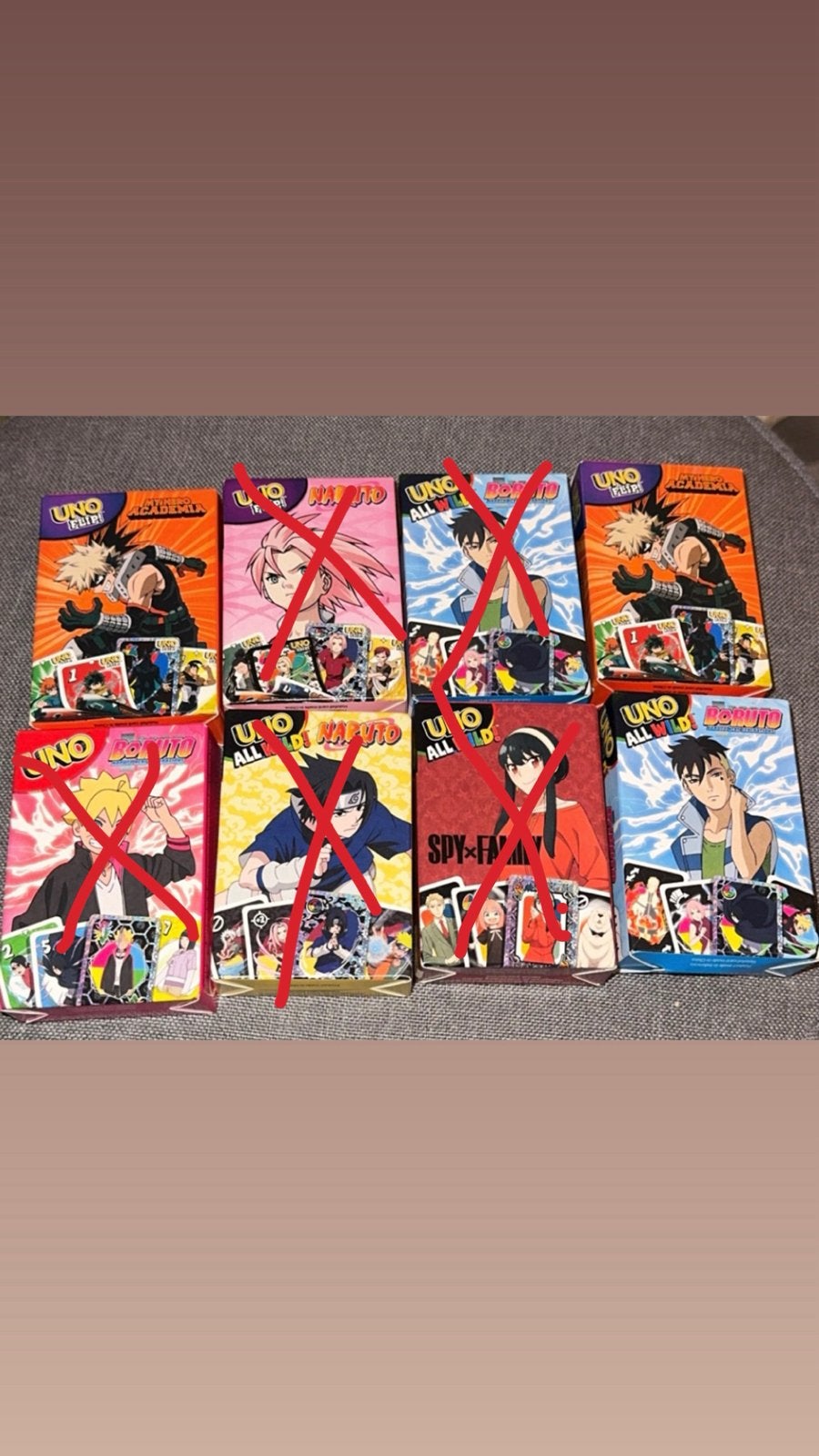 Anime UNO kaarten Naruto Boruto Spy x Family MyHero Academia, Boeken, Strips | Comics, Meerdere comics, Ophalen of Verzenden, Zo goed als nieuw