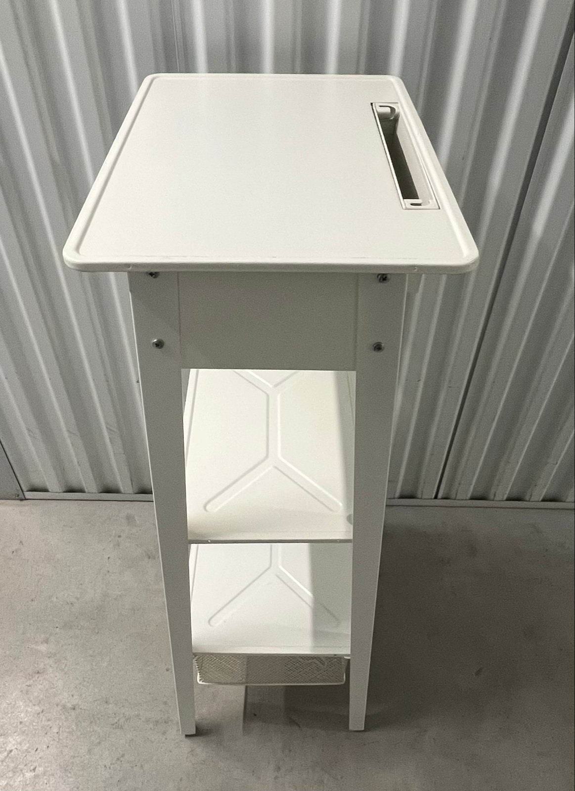 Witte kaptafel met opbergruimte, Minder dan 50 cm, Gebruikt, 100 tot 150 cm, Ophalen of Verzenden