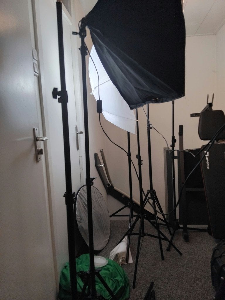 green screen en lampen, Ophalen, Gebruikt