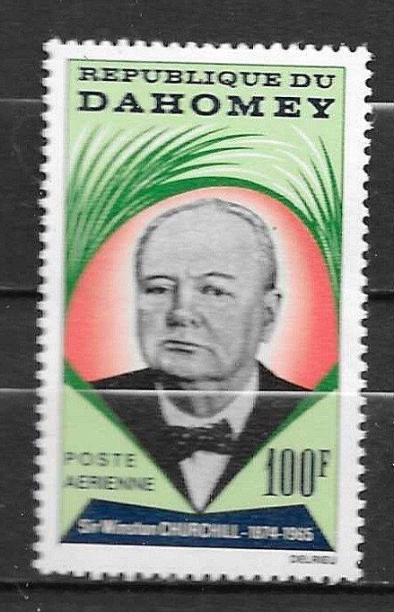 Dahomey(benin) postzegel Sir Winston Churchill 1965 pf, Ophalen of Verzenden, Overige landen, Postfris