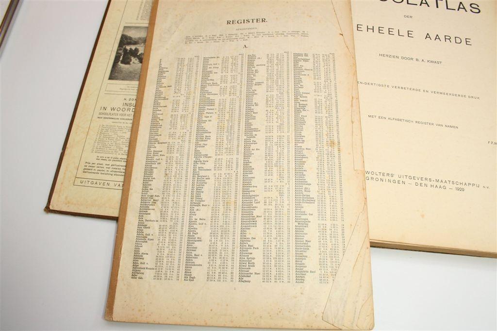 Vintage Bosatlas [32e dr 1929] — Bos-Niermeyer + Register, Gelezen, Ophalen of Verzenden, Landkaart, 1800 tot 2000