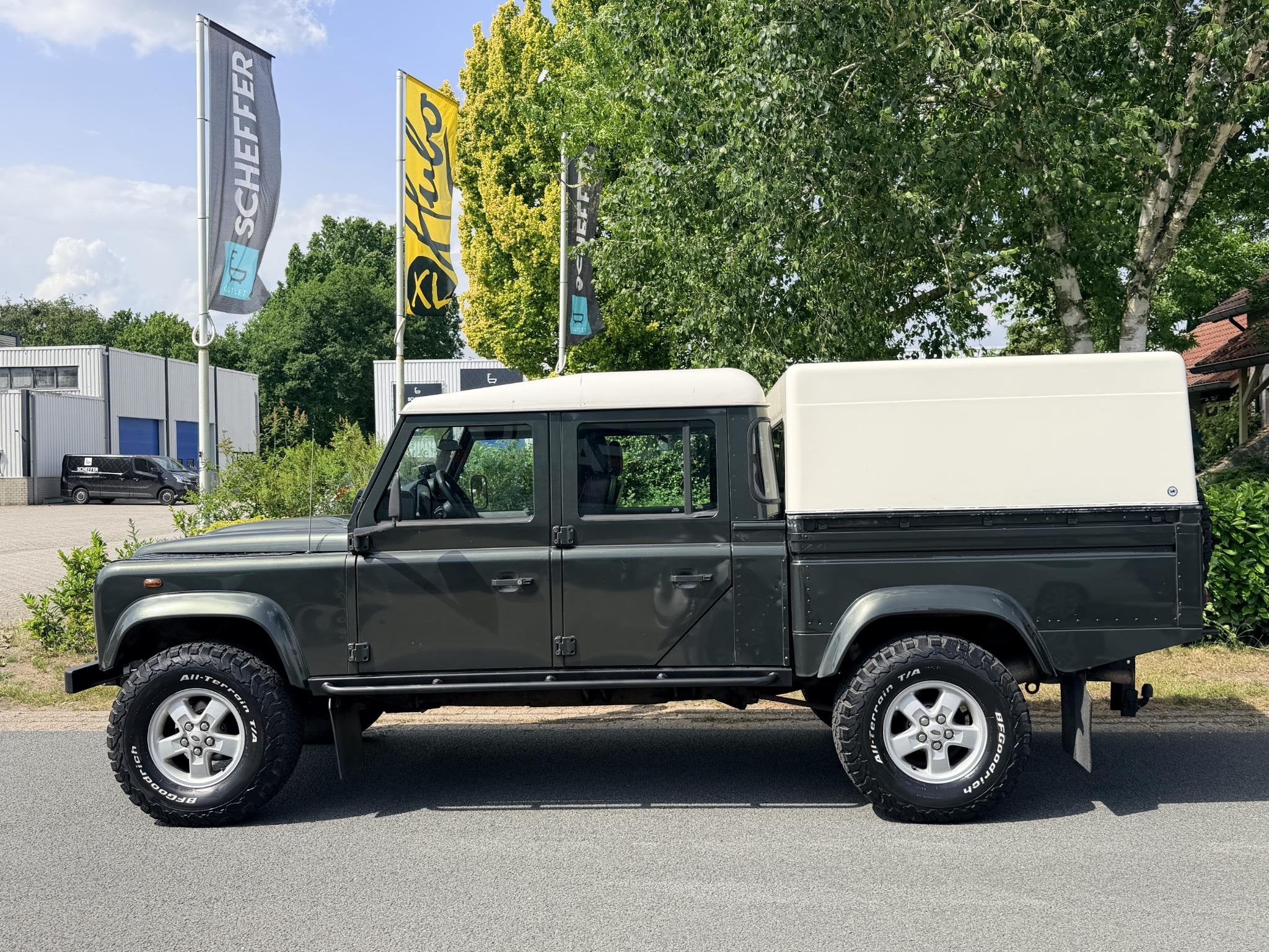 Land Rover Defender 2.4 TD 130" S Crew Cab Airco, Auto's, Land Rover, Stof, Gebruikt, 4 cilinders, 122 pk
