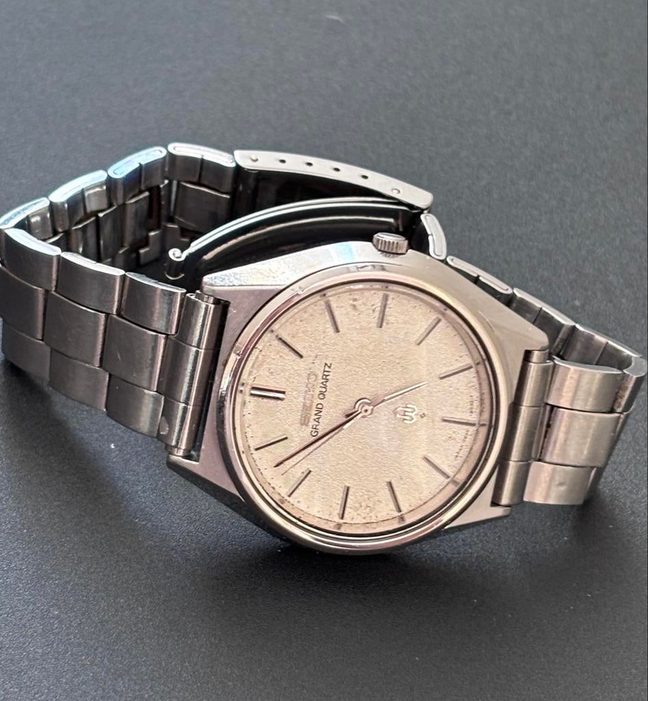 Vintage Seiko Grand Quartz Horloge - Staal, Ophalen of Verzenden, Zo goed als nieuw