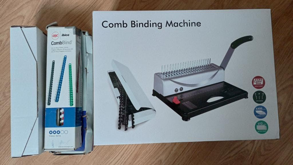 MAKEASY Bindmachine 21 gaten, A4 & A5 formaat met Bindruggen, Diversen, Ophalen of Verzenden, Zo goed als nieuw