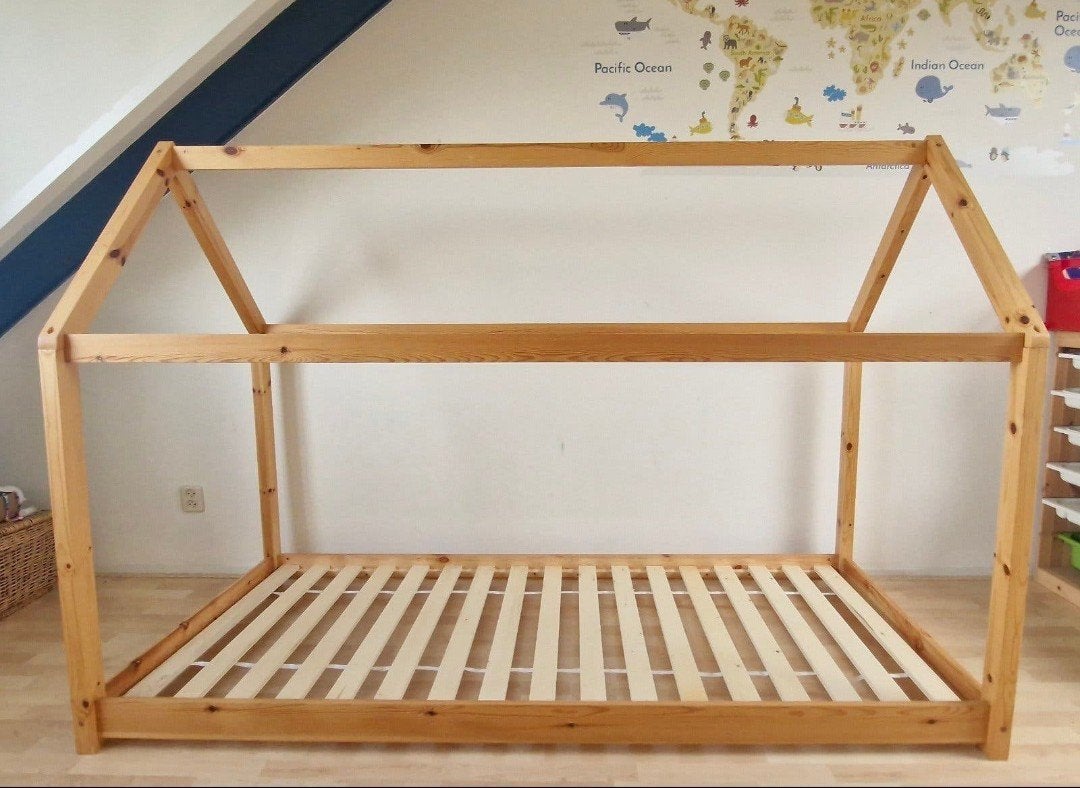 Kinderbed huisje, Ophalen, 180 cm of meer, 85 tot 100 cm