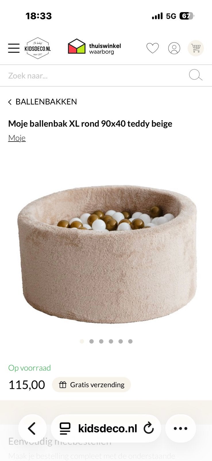 Ballenbak, Ophalen, Zo goed als nieuw, Overige typen