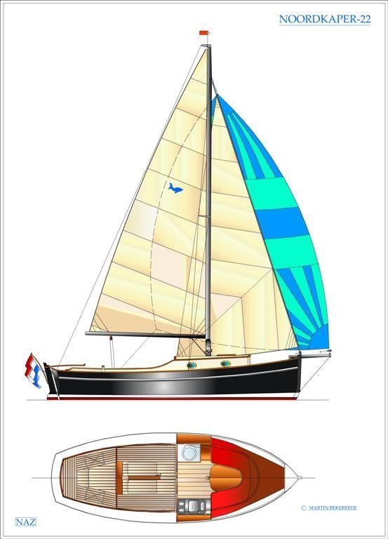 Te koop zeilboot Noordkaper 22, Ophalen, Overige merken, Binnenboordmotor, Diesel